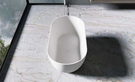 Ванна из искусственного камня Vincea Solid Surface VBT-4S04MW 170х80 отдельностоящая овальная