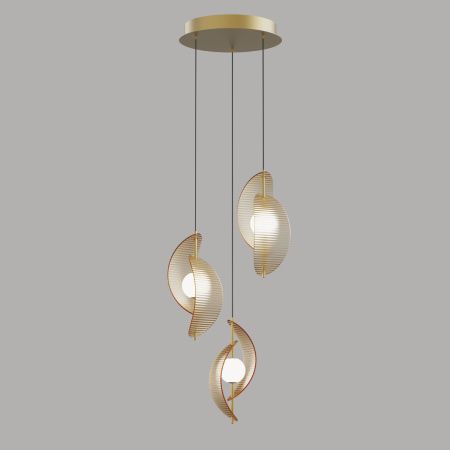 Светильник подвесной Delight Collection MD24030035-3A brass/amber