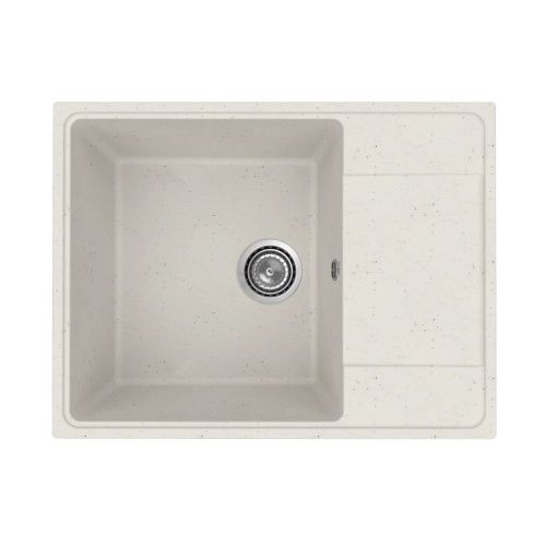 Кухонная мойка Practik PR-M-650-001 65х50 цвет белый поверхность глянцевая - фото 2