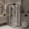Душевой уголок Niagara Nova NG-6823-34BLACK 90х90 стекло прозрачное профиль черный без поддона