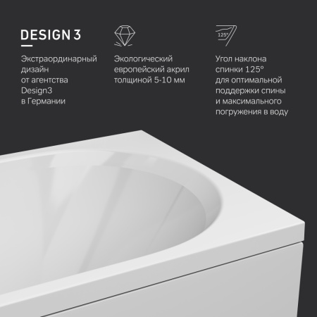 Ванна акриловая Am.Pm X-Joy W94A-160-070W-A1 160х70 пристенная прямоугольная без каркаса