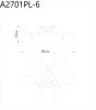 Люстра потолочная Arte Lamp PENNY (ПЕННЫ) A2701PL-6CC