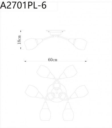 Люстра потолочная Arte Lamp PENNY (ПЕННЫ) A2701PL-6CC