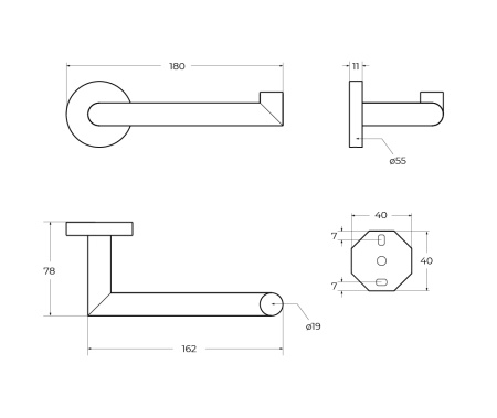 Бумагодержатель Cezares RELAX RELAX-PH2-NOP