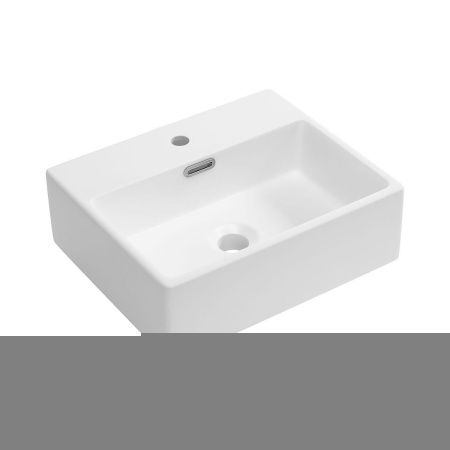 Раковина из сантехнического фарфора Wellsee Graceful Pro 150901000 40х40 накладная цвет белый 1 отверстие под смеситель