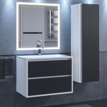 Тумба под раковину Uperwood Next Premium 3930205151 70х50 подвесная цвет серый/белый