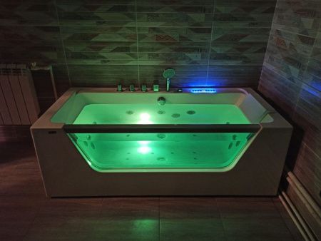 Ванна акриловая Frank 2015104 180х80 пристенная прямоугольная с каркасом