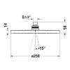 Верхний душ Duravit Showers UV0660018010 хром