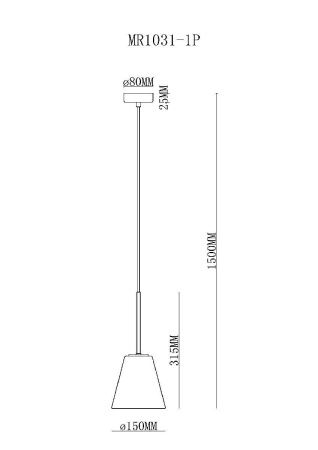 Светильник подвесной Myfar Stiven (Стивен) MR1031-1P