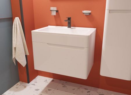 Тумба с раковиной Эстет Kare Luxe ФР-00007080 70х50 подвесная цвет белый