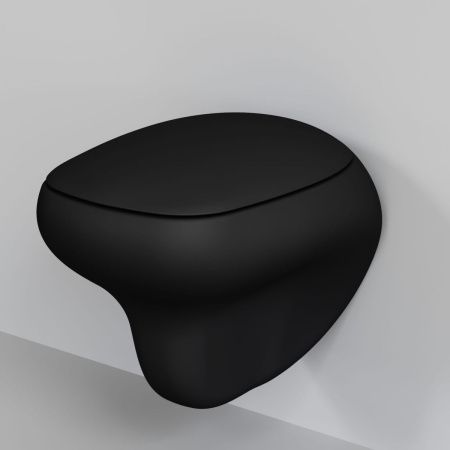 Чаша унитаза подвесная Ambassador Diamond 123T20201R цвет черный без сиденья каскадный смыв