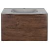 Тумба под раковину Vincea Paola VMC-2P800RW 80х50 подвесная цвет коричневый