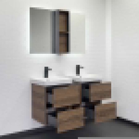 Тумба с раковиной Comforty Дартфорд 00-00013690CF 110х50 подвесная цвет коричневый