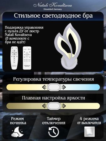 Бра Natali Kovaltseva LED Light Бра (ЛЕД Лигхт Бра) LED LAMPS 81108/1W