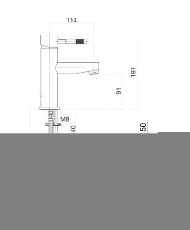 Смеситель Fiore Xenon 44CR5271 на раковину хром