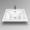 Раковина из сантехнического фарфора Bond Cube S06-500 50х40 встраиваемая цвет белый 1 отверстие под смеситель