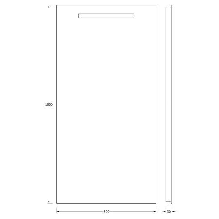 Зеркало Evoform Lumline BY 2009 50х100 подвесное