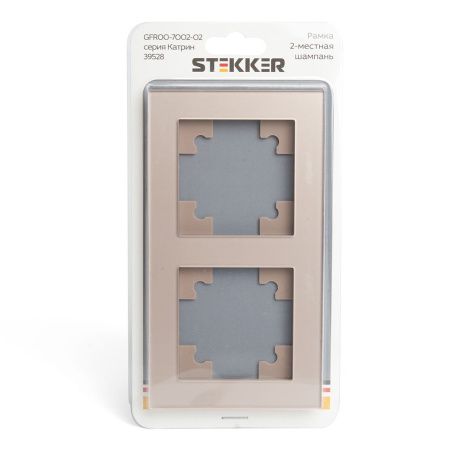 Рамка двухместная горизонтальная Stekker Катрин 39528