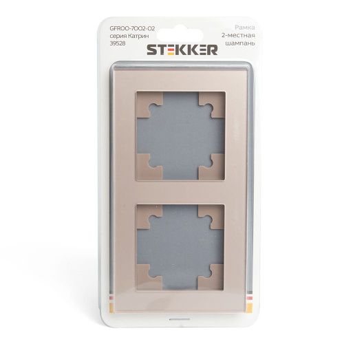 Рамка двухместная горизонтальная Stekker Катрин 39528 - фото 3