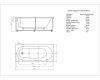 Ванна акриловая Aquatek Оберон OBR160-0000039 160х70 пристенная прямоугольная с каркасом без ручек