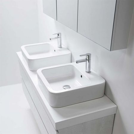 Раковина из сантехнического фаянса Hatria HAPPY HOUR Y0M701 50х50 подвесная цвет белый