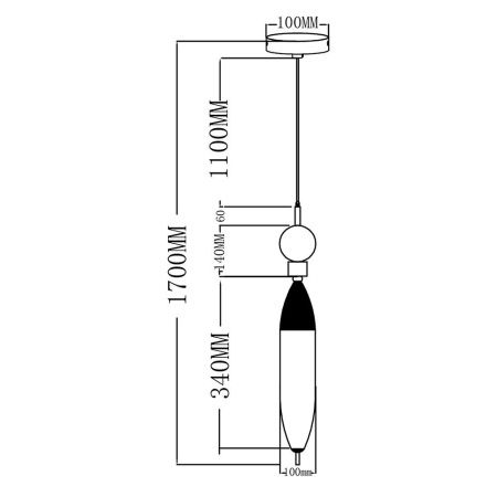 Светильник подвесной Moderli Candle (Цандле) V10915-PL