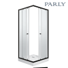 Душевой уголок Parly ZFQ81B 80х80 стекло матовое профиль черный с поддоном