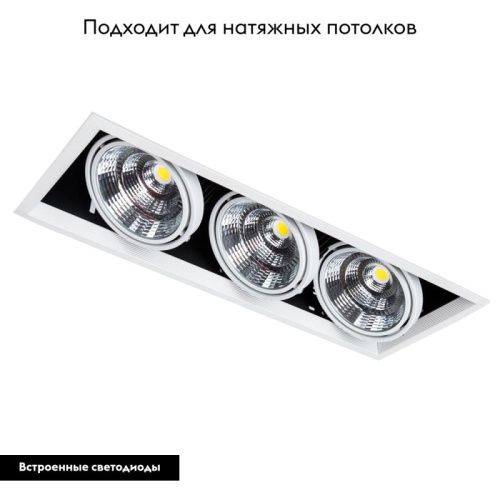 Светильник встраиваемый Arte Lamp Merga (Мерга) A8450PL-3WH - фото 2