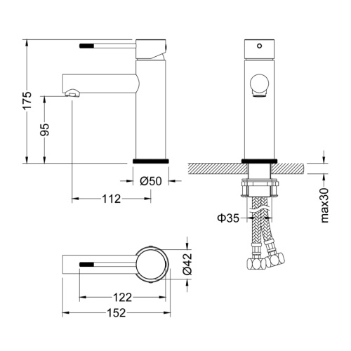Смеситель Timo Saona 2361/18F на раковину черное золото - фото 2