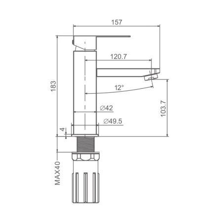 Смеситель ProHanss P30.10.03 на раковину золото