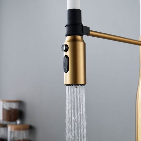 Смеситель для кухни Shevanik S123G-1 на мойку золото