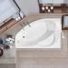 Ванна акриловая Vagnerplast Flora VPBA151FLA3PX-04 150х100 пристенная асимметричная без каркаса