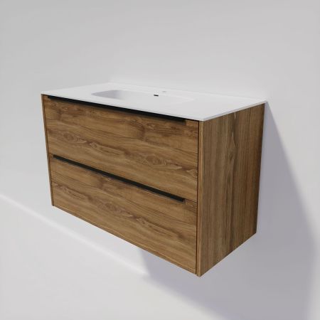 Тумба под раковину La Fenice Tesoro FNC-01-TES-DKK-100-2 100х40 подвесная цвет коричневый