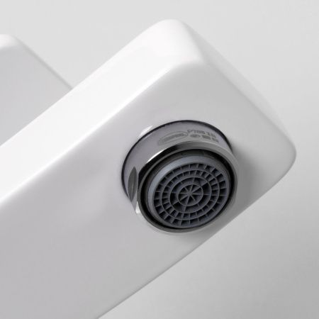 Смеситель Wasserkraft Aller 1060 WHITE 1063W на раковину белый/хром