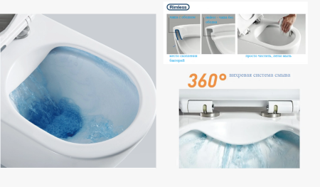 Унитаз подвесной Cerutti SPA CT8780 белый с сиденьем микролифт безободковый каскадный смыв