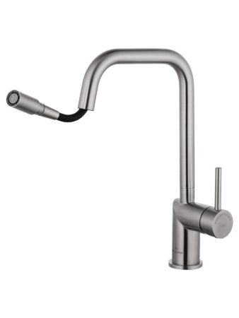 Смеситель для кухни Wonzon & Woghand WW-6018-BS на мойку никель