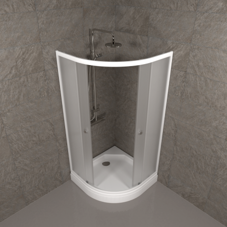 Душевой уголок Тритон Ультра Щ0000064624 80х80 стекло матовое профиль белый с поддоном