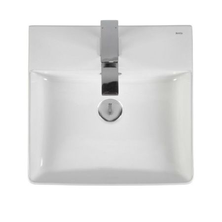 Раковина из сантехнического фарфора Bond Cube S02-420 40х40 накладная цвет белый 1 отверстие под смеситель