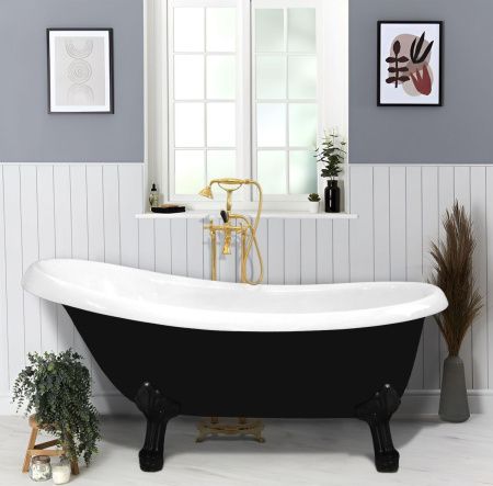 Ванна акриловая Cerutti SPA CT9975 160х75 отдельностоящая овальная с ножками