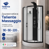 Душевая кабина Taliente TA-99CB 90х90 четверть круга без крыши ориентация универсальная