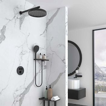 Душевая система Vincea Inspire VSFW-3I22MT2RMB встраиваемая в стену цвет черный с термостатом