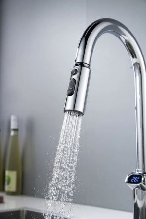 Смеситель для кухни Knotlor KN-100 на мойку хром