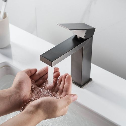 Смеситель Shevanik S7001T на раковину оружейная сталь - фото 4