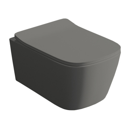 Чаша унитаза подвесная Artceram A16 ASV006 15 00 цвет серый матовый без сиденья безободковая смыв торнадо