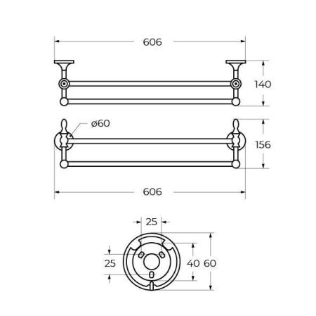 Полотенцедержатель Art&Max BOHEMIA AM-E-4248-Cr