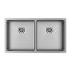Кухонная мойка Paulmark GERBERG 78/2 UNI PM237844-BS 35х40 цвет серый поверхность брашированная