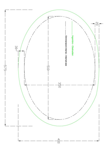 Раковина керамическая Hidra Lavabi A104/001 58х40 встраиваемая цвет белый глянцевый без отверстий под смеситель - фото 2