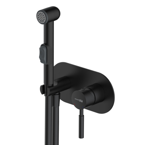 Гигиенический душ со смесителем WasserKRAFT Gollach 3300 3338 черный - фото 3