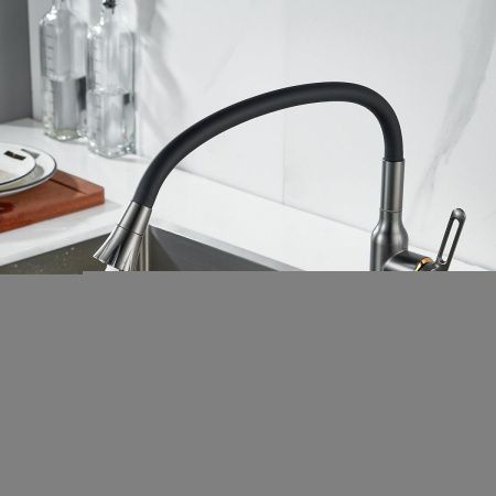 Смеситель для кухни Raffine F303T-3 на мойку оружейная сталь