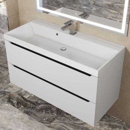 Тумба под раковину Uperwood Tanos 2930205144 100х50 подвесная цвет белый